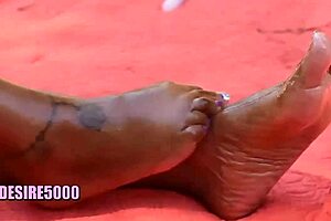 Real homemade video shows ebony milf bent over for public doggystyle quickie with big black cock.