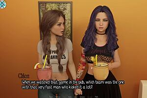 Blonde cheerleader from Elmwood University struggles to fit big white cock in her mouth during blowjob.