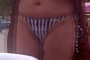 On the beach I fuck for the first time with my stepbrother. He fills my hairy pussy with multiple cumshots.