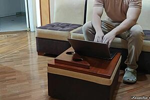 Why settle for less when I can fuck my brother's gorgeous wife while he's busy working on his laptop?