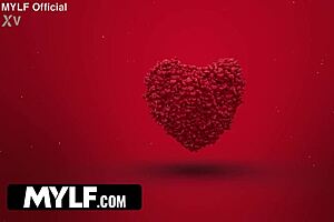 On valentines day anna enjoys a steamy shower with her neighbor and stepson. They drench her in cum after intense threesome action.