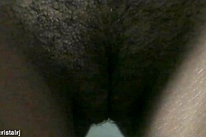 in this free sample, a curly brunette brazilian housewife teases her husband with deepthroat blowjob and juicy pussy close up in fishnets