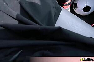 busty stepmom elena sucked my dick in the car while i filmed it