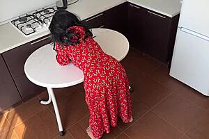 stepmom asked to fuck her in anal and framed her big ass with homemade mature passion