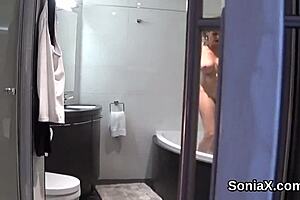 Why does unfaithful british milf lady sonia flash her giant titties like that