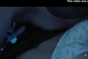 This big ass teen and milf lick pussy so hot on the bed!