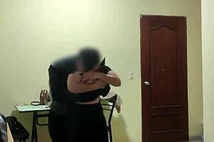 Venezuelan employee flirts with boss in homemade mature setup