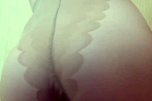 nylon mistress elza koms dominates with ass worshiping and feet in lingerie and heels