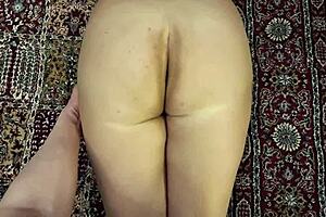 This Iranian housewife with big tits moans sweetly during homemade pussy fucking.