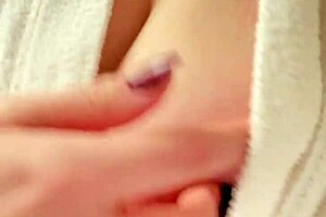 Big tits stepmom, why are you masturbating naked after that steamy shower in the bathroom?