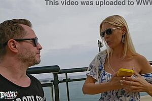 Lynna nilsson suggests a hardcore anal fuck leading to cum in mouth on the beach.