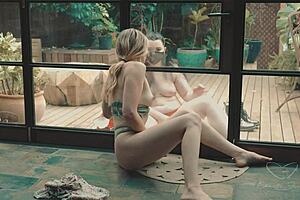 Big Tits Blonde Astrid Love Licking Pussy Outdoors