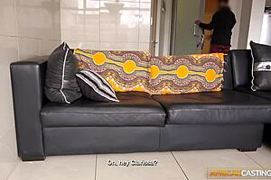 hey, african girl with perfect tits and big ass, wanna fuck the director doggystyle on the sofa for that modeling job?