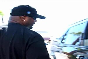 Black rod licks and penetrates stepmom's hairy pussy outdoors. She gives blowjob for creampie in mature pickup scene.