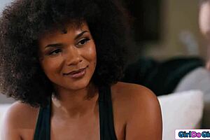 Lesbian Roommates End up Licking Big Tit Milf Psychics Pussy