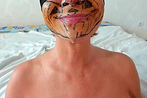 Pumpkin Tastes Better with Cum Covering It After Intense Blowjob on Huge Cock