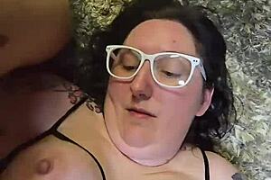 big bbw milf makes guy cum three times on face and natural tits