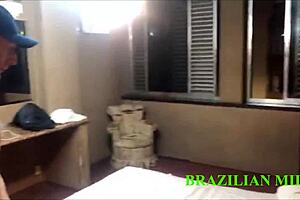 Negão corno invites neighbor to join fucking his wife's ass with big cock in see-through action