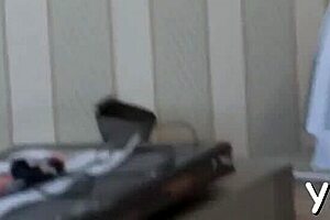 Nylon-Clad Gal Sucks Cock Hardcore