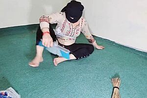 Big Ass Amateur Indian Muslim Maid Showing Through Black Transparent Pajama