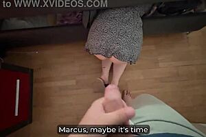 hey stepson, i'm stuck under the bed, can you help me out with some rough doggystyle action?