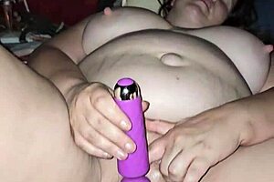 Vibrator Makes Her Cum With Big Ass Nipples And Cum Dripping