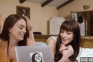 Man, these two hot teens Emma Jade and Shay Sights team up to fuck the babe's horny stepmom with wild pussy and ass licking!