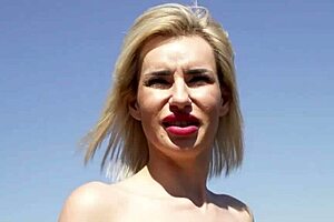 GERMAN SCOUT Picks Up BIG LIPS and TITS BITCH COCO DE WIT for ROUGH ANAL CASTING FUCK