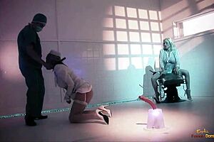 I love watching this blonde hottie enjoy a crazy chick fucking with two guys in the hospital.