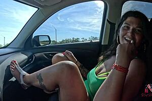 POV Blowing SD And Getting Face Painted Outdoors In Public Cumshot Facial