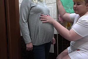 Nurse, why are you giving this pregnant milf a milky enema in her hairy pussy? Procedures lead to unexpected orgasm in fetish roleplay.