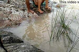 jungle me nadi kinare sautili maa ke sath majedar chudai with big boobs and hard fucking