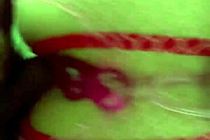 Hey, what if this Latina MILF Tiffany slips on pantyhose and plays with anal beads in her homemade video?