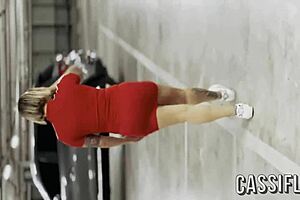 Will this blonde latina milf get her big ass filled with cum after provoking in public?