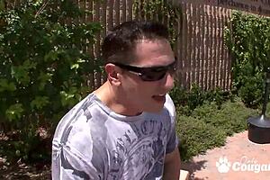 Busty Brunette Diamond Kitty Sucks Cock And Balls Before Doggystyle Fucking And Facial