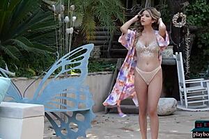 big natural tits and ass milf model gina shows everything for playboy