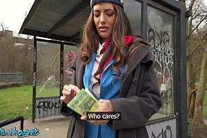 I love giving pov blowjob and hot outdoor sex as big tits brunette air hostess Coco Bae