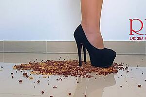 Ugh, I just crushed those cornflakes with my high heels boots on the floor... oops!