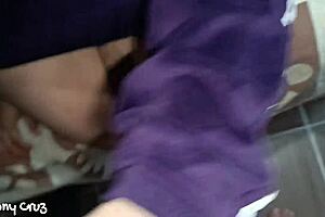 She felt like a whore getting her ass fucked hard in doggystyle by big black cock until creampie filled her.