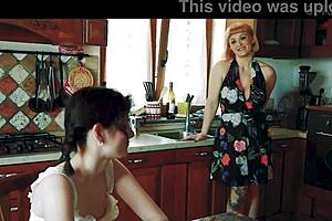 Gang bang in the farm with Sara Bell anal DP eating cum