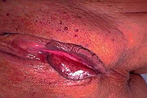 Amateur explores her pink shaved pussy close-up. This happens 271 days after losing virginity in wet licking session.