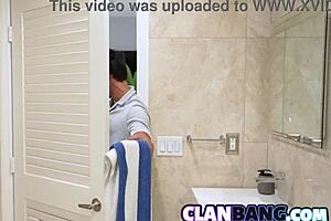 Overprotective stepbrother discovers stepsis craving reality sex so he slides his stiff cock deep into her tight pussy for taboo thrill