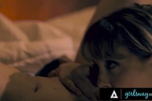 Big tits milf cherie deville dominates hot kenna james in rough steamy sex