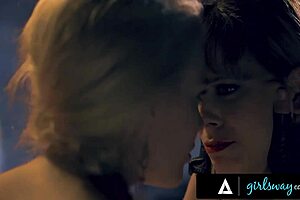 Big tits milf cherie deville dominates hot kenna james in rough steamy sex