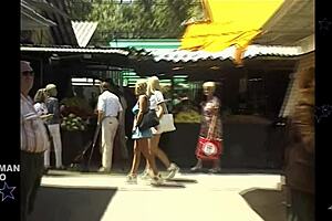 Blonde Hungarian babes with big asses get rimjobs and rough anal in outdoor threesome with Rocco Siffredi