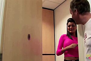 Busty sluts get naughty with oral and cowgirl in bathroom 4some 😈