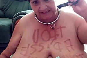 Emotional French milf maid in stockings and bondage feels humiliated as slave with toys and dirty talk