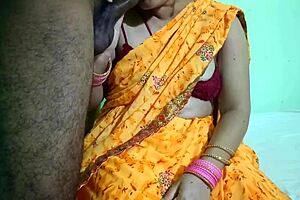 Indian woman engages in a session with her son's tuition teacher involving various positions in the bedroom and kitchen.