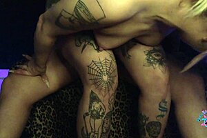 bleubrutalrose - fuschia leopard blowjob on huge cock, milf pussy licking 😈