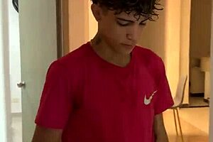 Hijastro, what are you doing masturbating with my panties? Big ass madrastra fulfills his fantasy